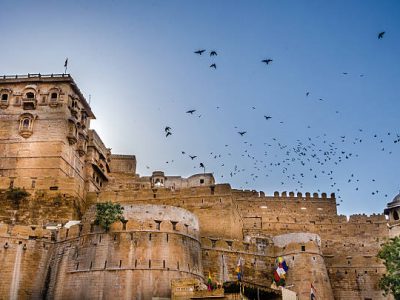 Detail of Fort in Jaisalmer, Rajasthan, India