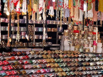 Jaipur,Rajasthan,India, July-28, 2013: A shop of fashion accessories at Jaipur Market,Rajasthan,India